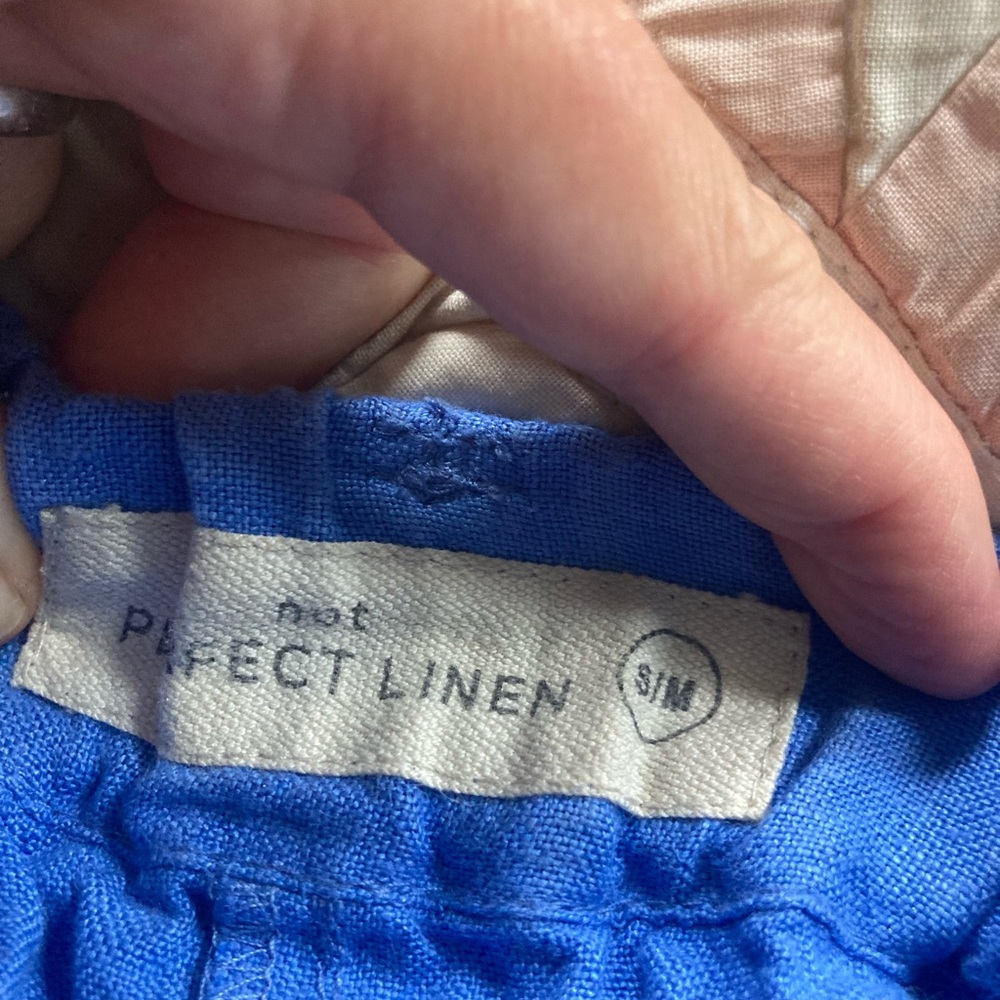 NotPerfectLinen Orleans pants in cornflower blue size S/M - Picture 5 of 5